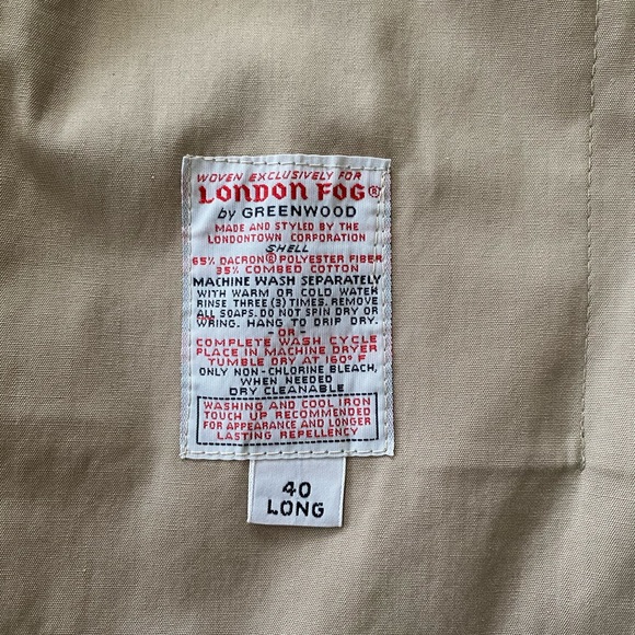 London Fog-Iconic Spring spring Trench-Mens size 40 - Picture 12 of 14
